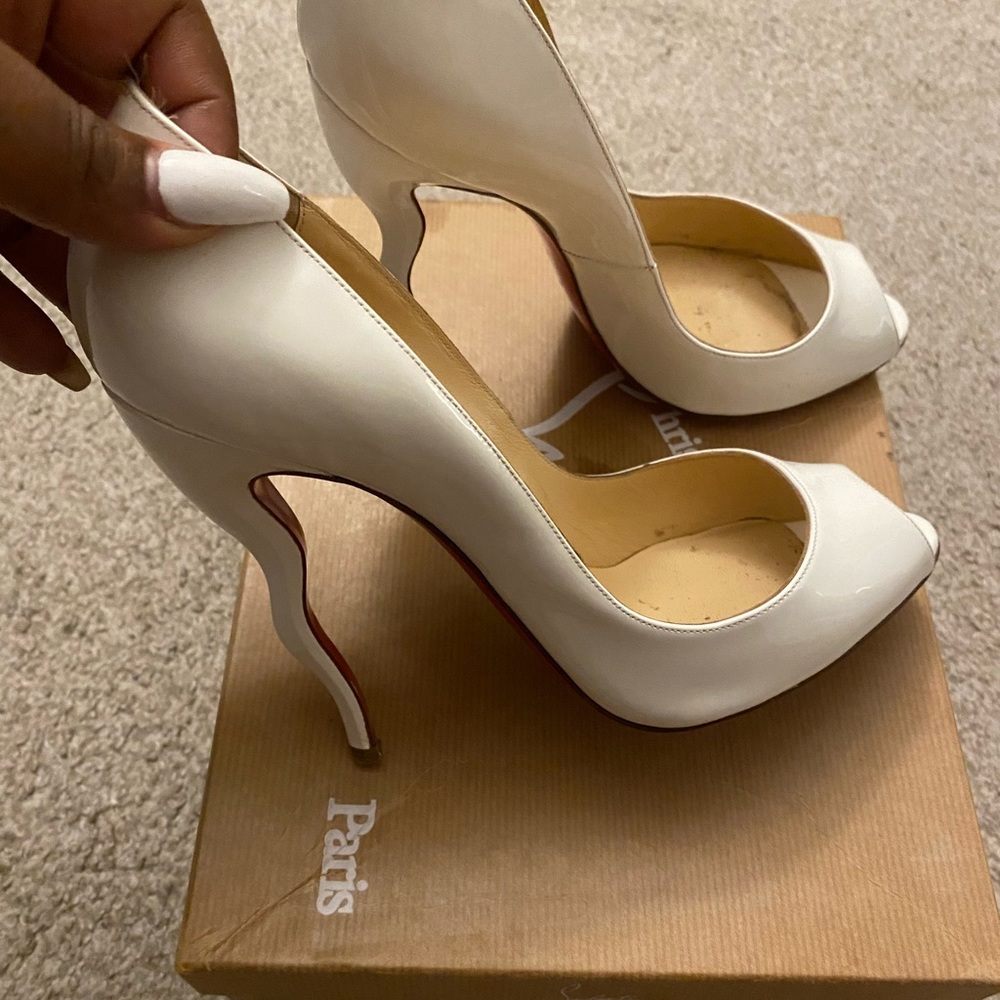 Christian Louboutin Jolly B 120 Patent (White) Size 39